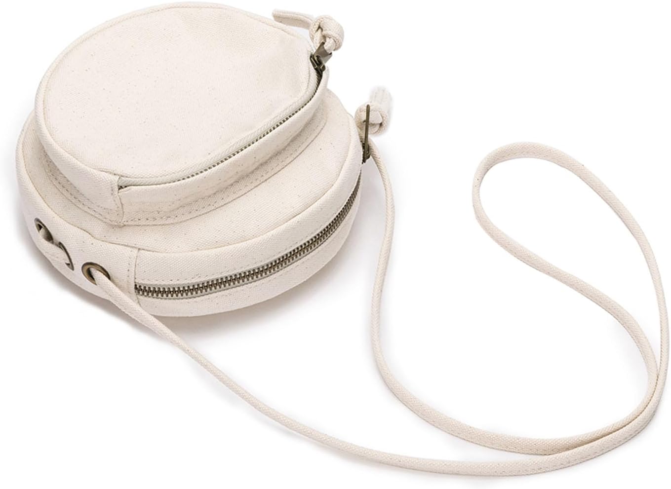 Crossbody Bag - Women's Coin Pouch, Zippered Round Purse, Cotton Canvas with Zipper – Lightweight and Stylish - Image 8