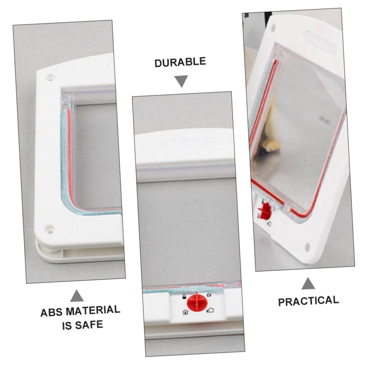 2pcs Portes à Chatière pour Animaux de Compagnie, Facile à Installer, Légères en Abs et Acrylique, Adaptées aux Chats et Petits Chiens, Design Créatif et Fonctionnel