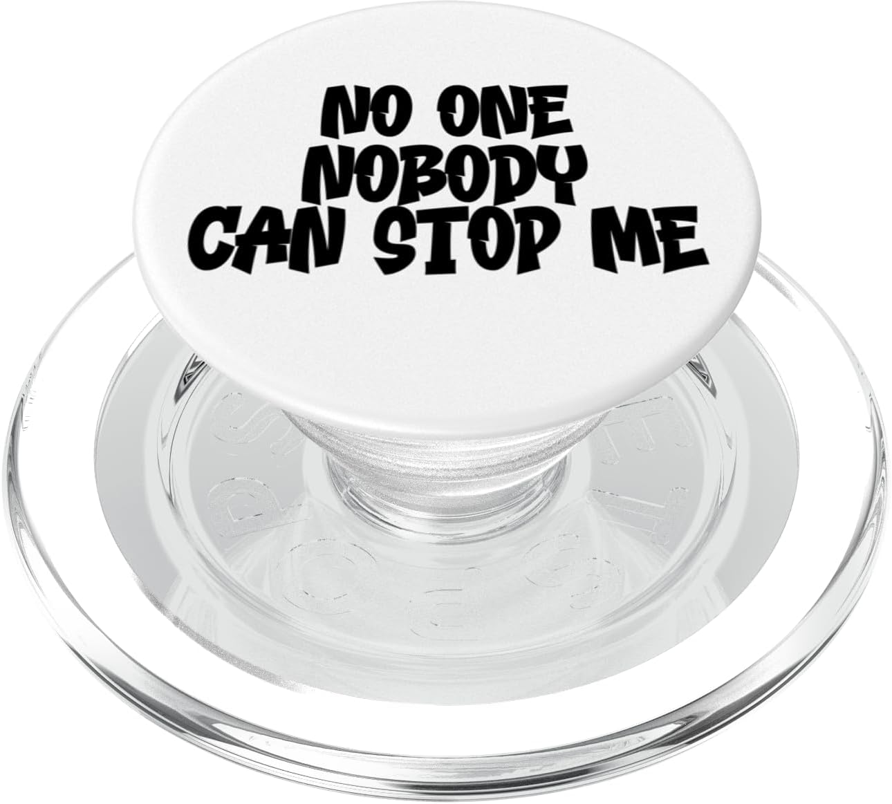 No One Nobody Can Stop Me (Black) Binnie Bias Karma Design PopSockets PopWallet for MagSafe