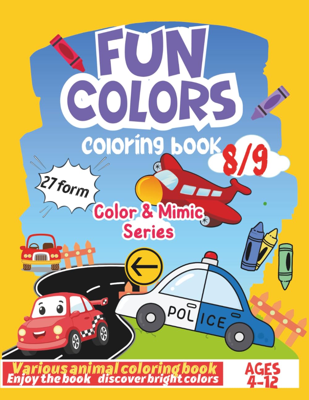 Fun Colors: Big Construction Trucks and Heavy Equipment (Vol 8): Color and Mimic Series: 27 Realistic Illustrations of Excavators, Bulldozers, and ... - Single-Sided Pages to Prevent Bleed-Through