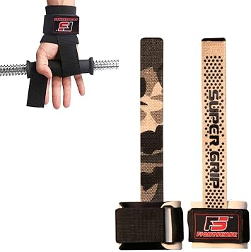 Weight Lifting Straps - Padded Wrist Support Non Slip Flex Gel Grip - Great for Powerlifting, Bodybuilding, Gym Workout, Strength Training & Fitness Workout