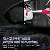Vista 7 de Escobilla para espejo lateral de automóvil, limpiador telescópico retráctil, herramienta de limpieza antivaho y agua para clima lluvioso y brumoso