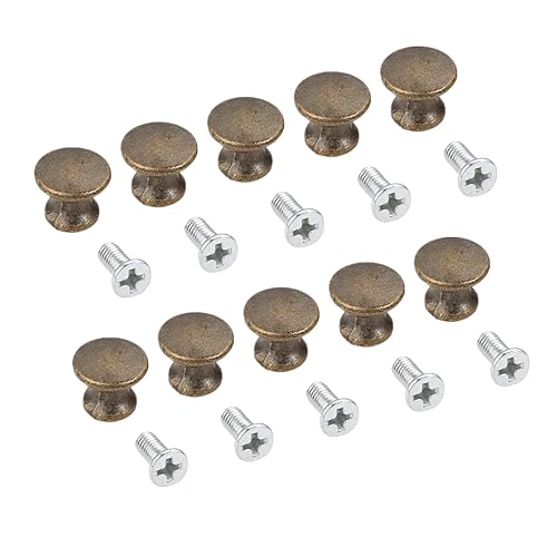 dophee 10-Pack Mini Drawer knobs, Antique Jewelry Box Pulls Wooden