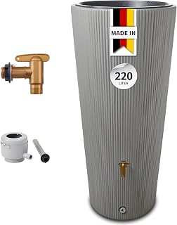4rain Vaso 2in1 Decor Regentonne 220 Liter zinkgrau inkl. …