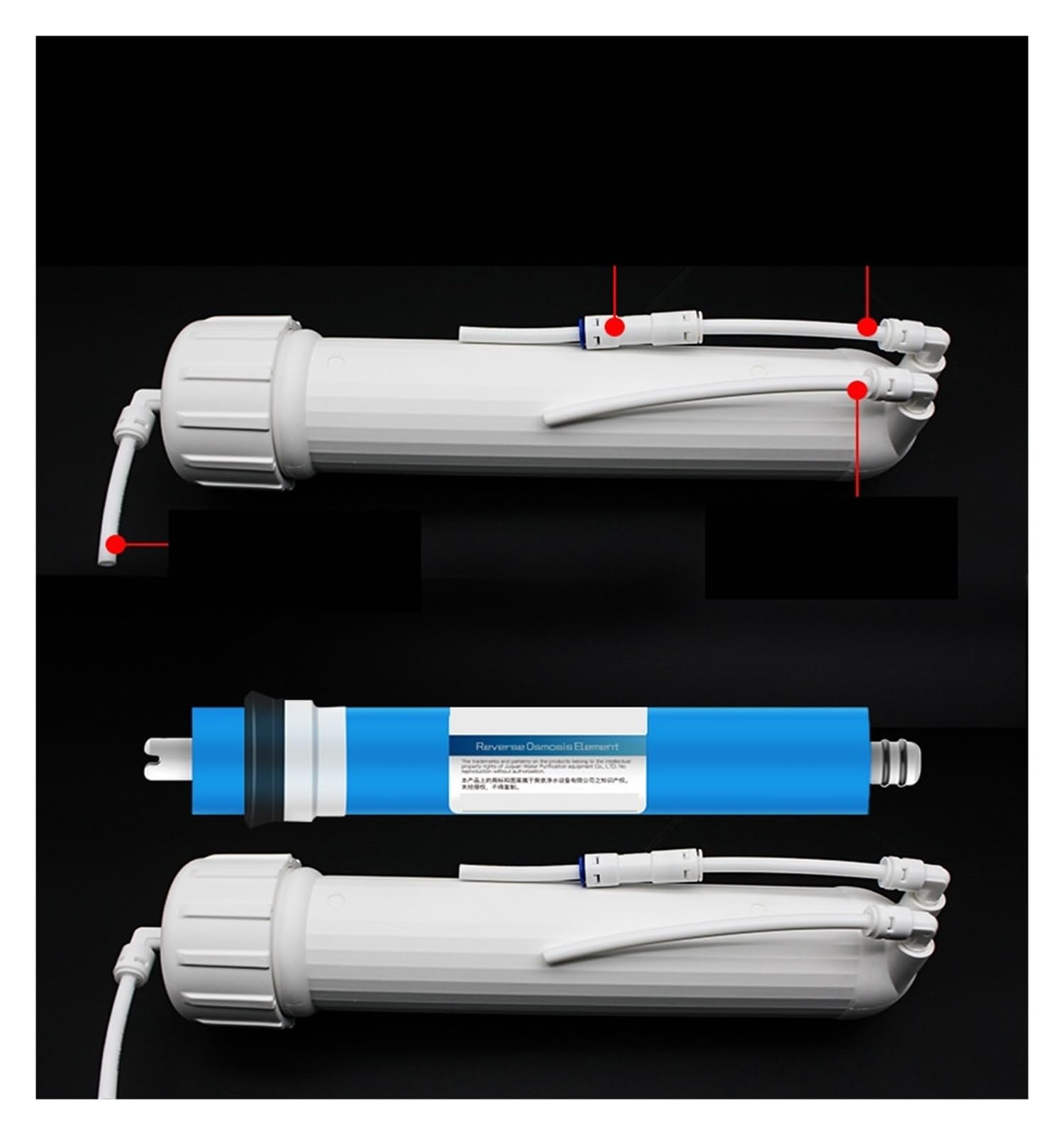 Elemento filtrante a membrana RO 75G 100G Elemento filtrante a membrana for purificatore d'acqua a osmosi inversa RO Con elevata velocità di filtrazione e flusso eleva(3013-400G)