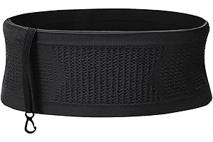 Running Belt, The Supremely Convenient Belly Band Wallet For Your Active Lifestyle (Black, S)