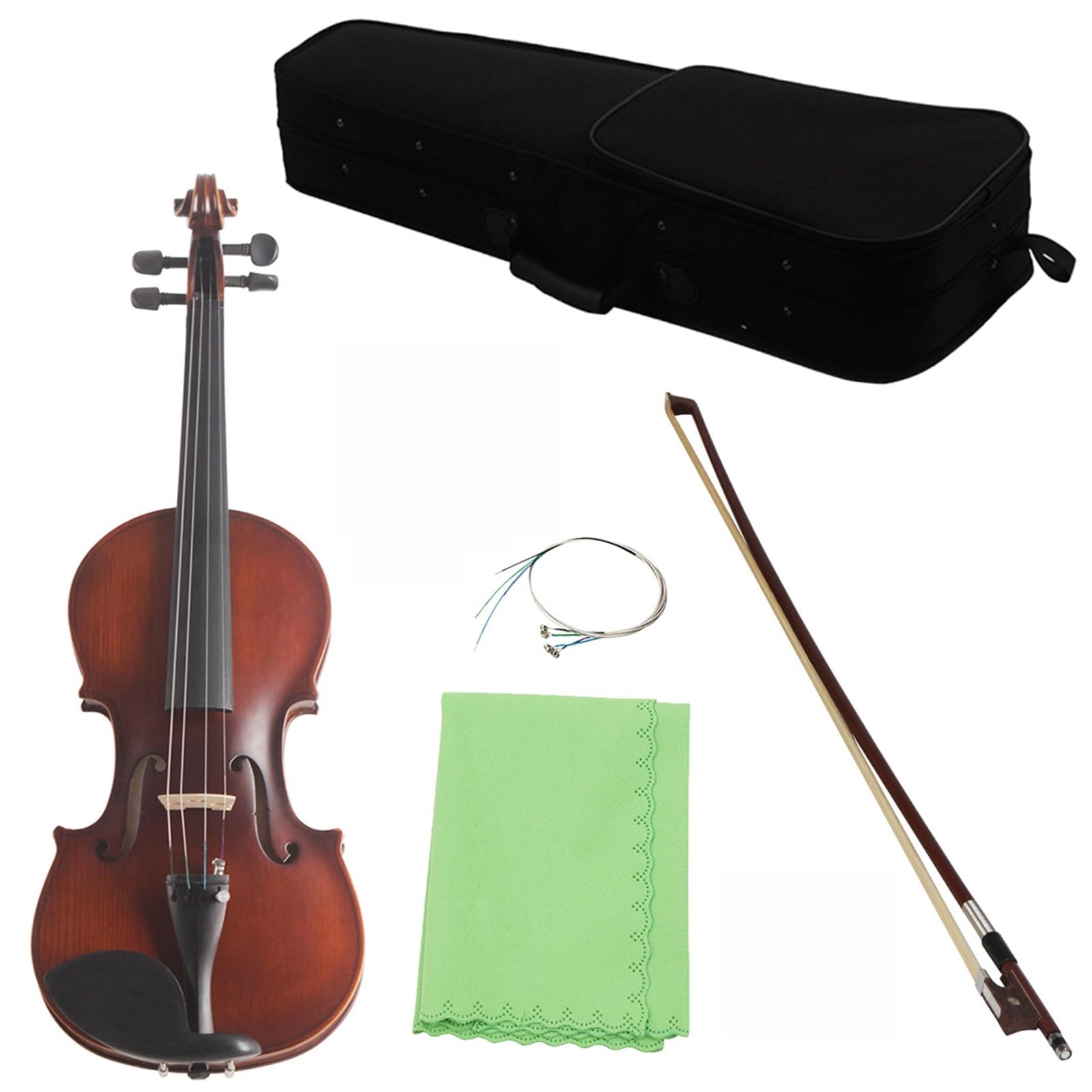 Pratica Per Principianti Di Violino In Legno Massello Suonando Il Violino 4/4-1/8 Con Custodia Per Violino(1/2)