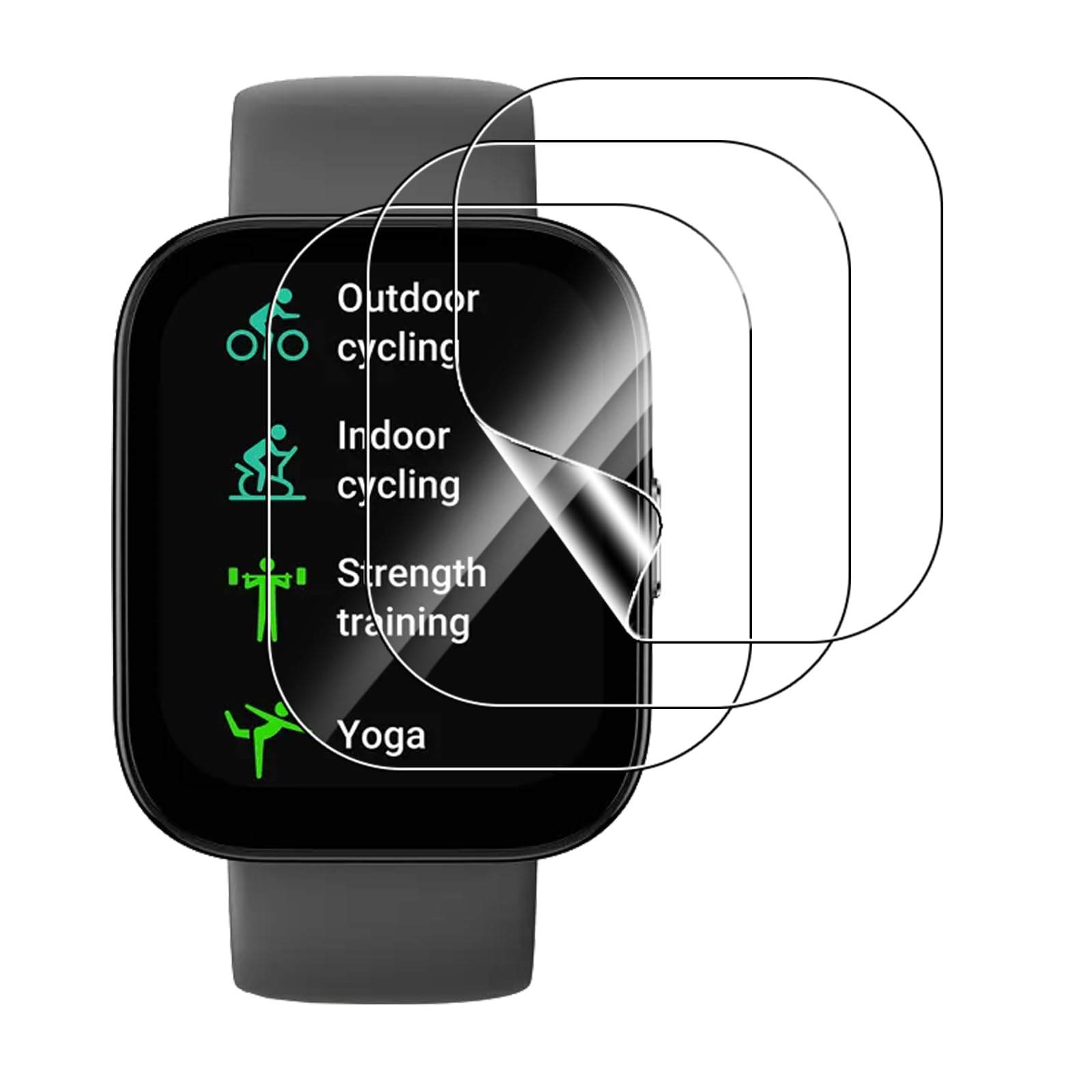 Film Protecteur Hydrogel Pour Amazfit Bip 6 (Écran 1.97") - Lot De 5 - TPU Flexible, Anti-Rayures, Auto-Cicatrisant - 10