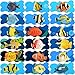 SCAHOW 18PCS Tropical Fish Toys for Kids, Plastic Assorted Miniature Sea Creatures Toys, Fake Toy Fish, Mini Ocean Animal Figures for Toddlers