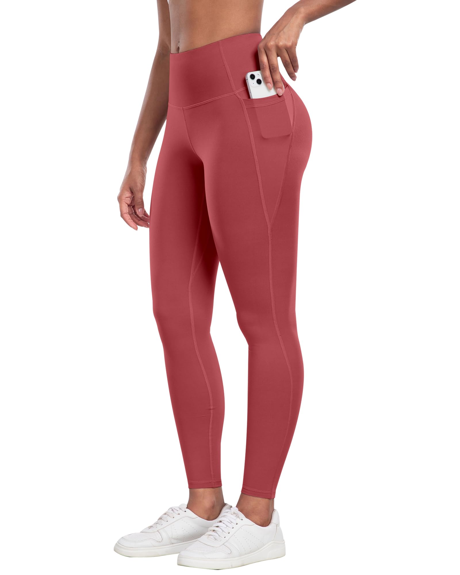 CHRLEISURE Leggings with Pockets for Women - Tummy Control High Waisted Soft Workout Yoga Pants