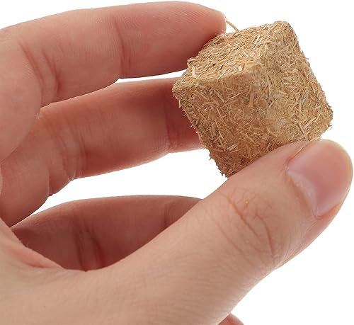 Miniatura 3 de STOBOK 4 unidades de mini balas de heno en miniatura estilo otoñal, pequeño pajar decorativo apilable para manualidades, casa de muñecas, granja,