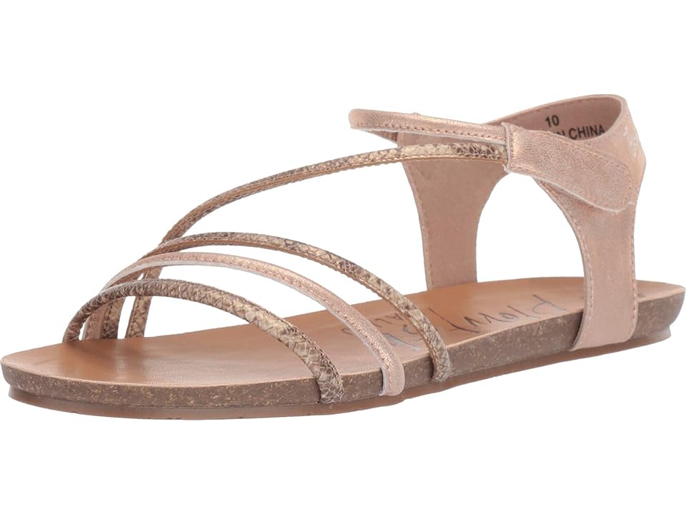 

Blowfish Gazee (Desert Rose Mirage Snake/Gold Meteorite) Women's Sandals, Tan