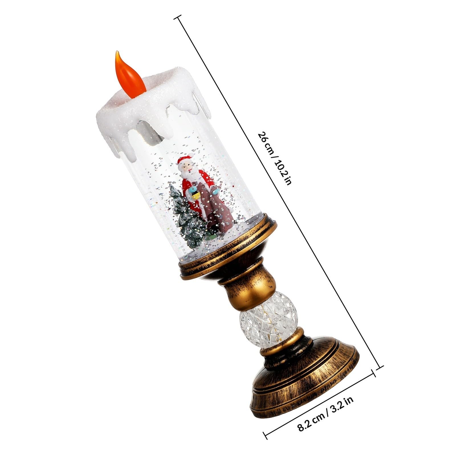 BESPORTBLE Lampada a Candela LED Natalizia senza Fiamma in Pvc e Abs Luce Calda Decorativa per Ambienti, per Feste e Decorazioni Natalizie in Casa