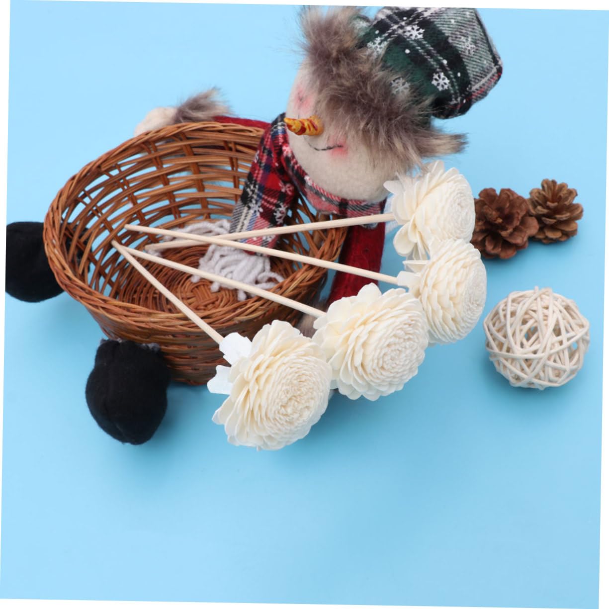 STOBAZA Straight Diffuser with Flower Rattan Sticks Scent Diffuser Sticks for Home Decor