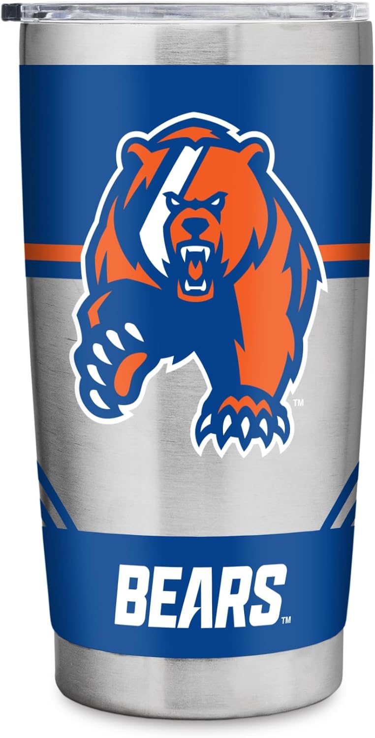Rico Industries NCAA Coast Guard Bears Standard 20oz Stainless Steel Tumbler with Lid - Great For Coffee, Tea, Water or Cocktails
