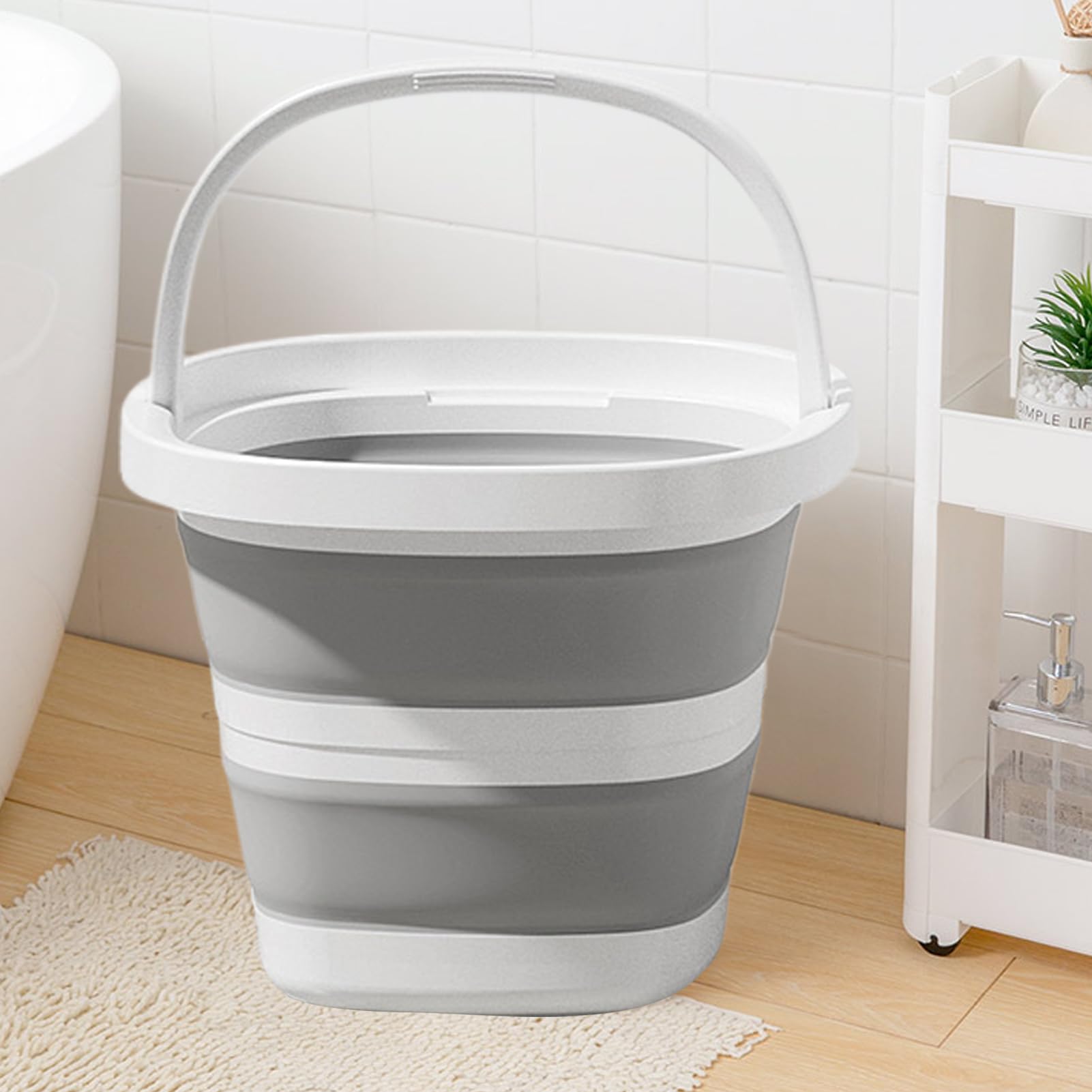 Seau Pliable en Plastique Capacité,Récipient Polyvalent pour Eau Et Lavage | Seau d'eau Étanche 10L Pliable avec Poignée pour Lavabos Camping