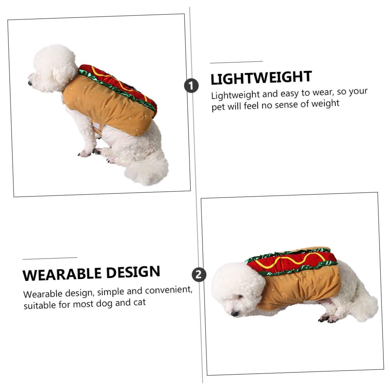 VALICLUD Disfraz Plegable para Mascotas Talla L Ropa Única para Perros y Gatos Accesorio Navideño para Fiestas y Fotografía Decoración de Halloween y Navidad Prenda Cómoda y Fácil de