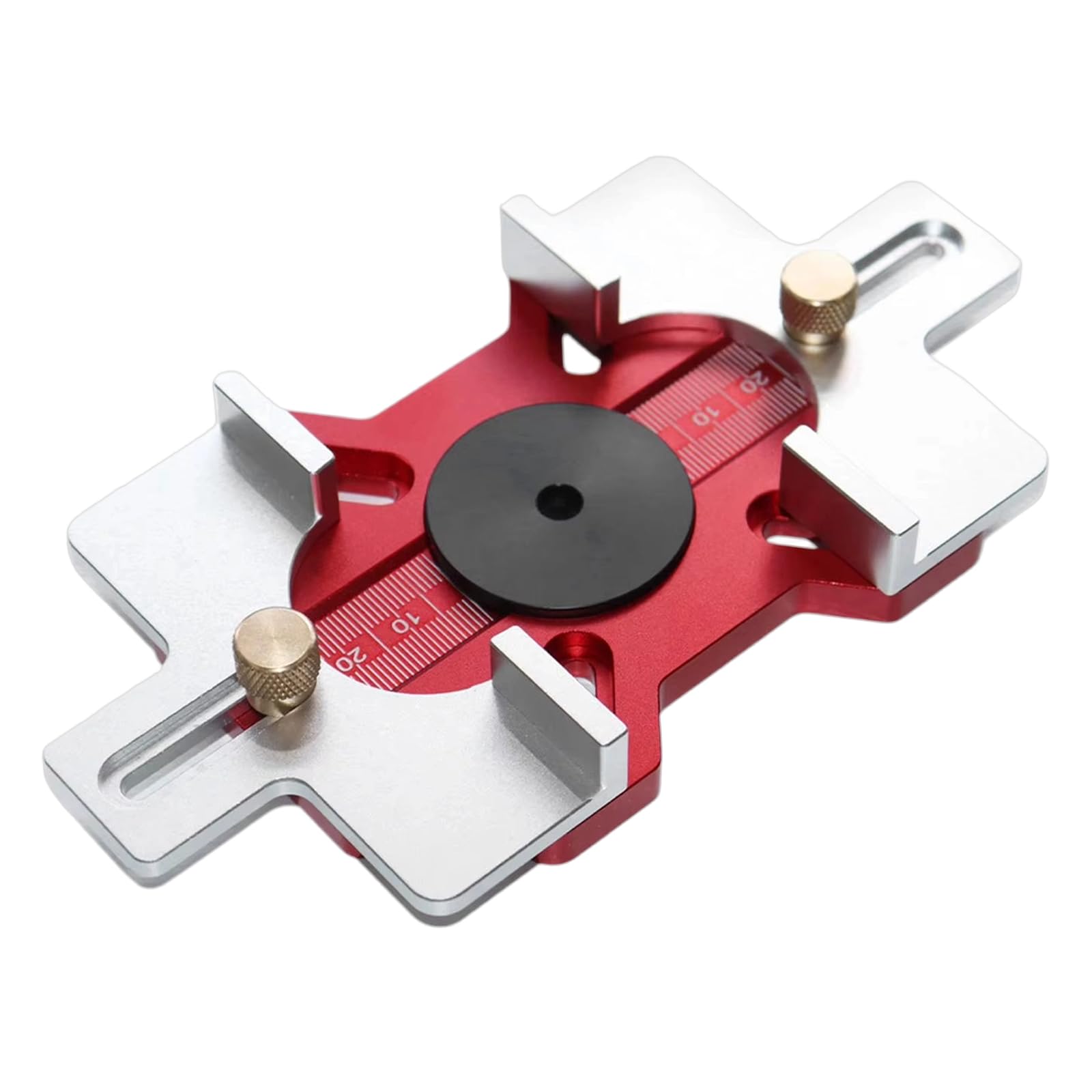 Ljhnba Multipurpose Aluminum Alloy Woodworking Measuring Tool Wood Router Slotting Locator Compatible For Compactly Routers Woodworking Slotting Tool