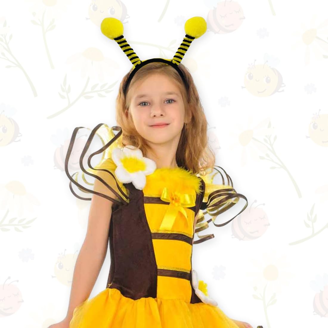 Fascia Per Capelli Con Antenne Da Ape - 3 Pezzi - Giallo - Per Bambina, Donna, Adulto - Cosplay - Foto 3