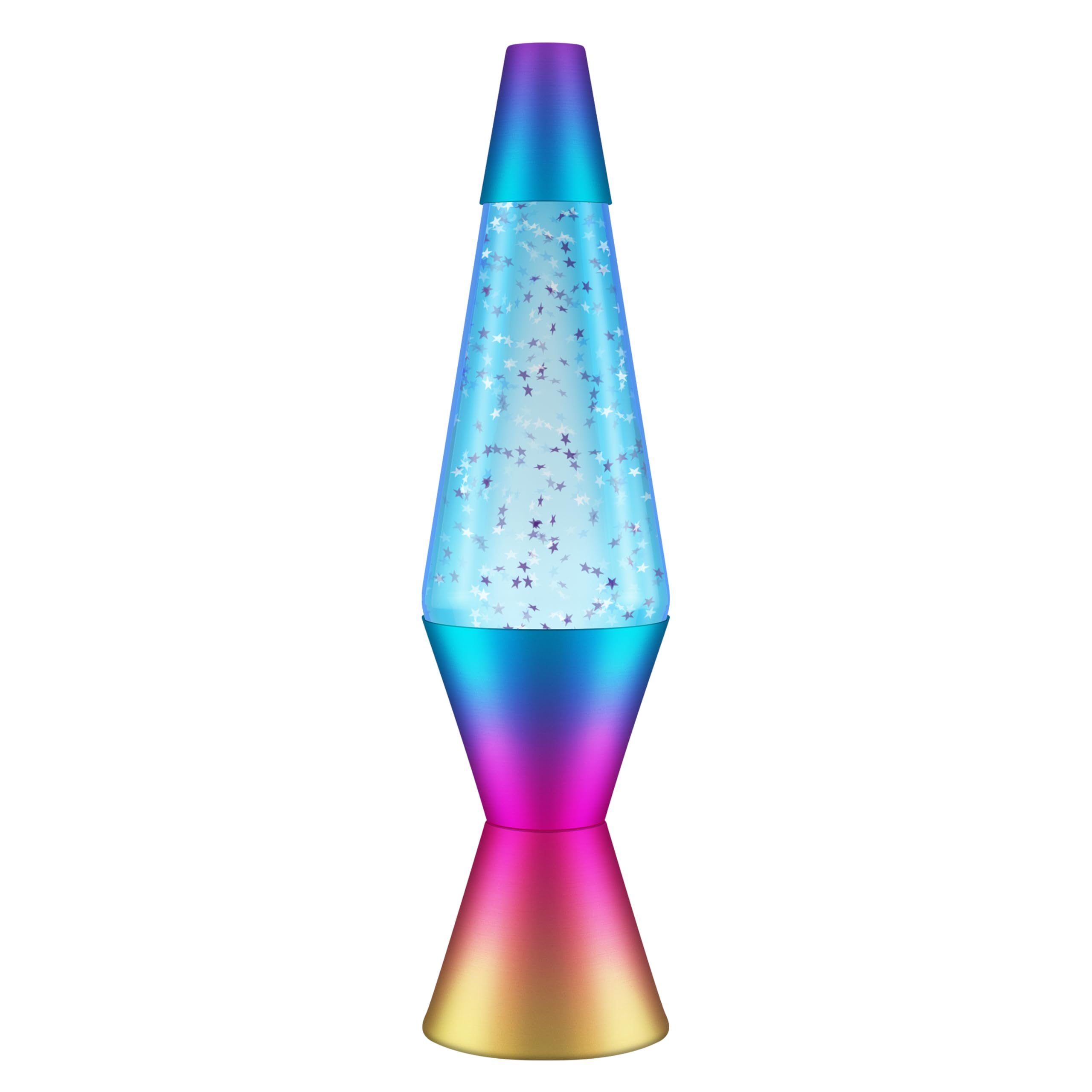 Lava Lamp 2456, Chrome Star Glitter, Clear Liquid, Decorative Base and Cap, Original 14.5 inch LAVA® Motion Lamp to Illuminate Your Mood, Green