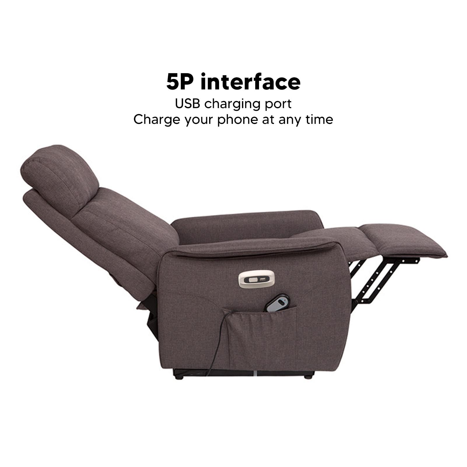 Contrôleur Universel 4 Boutons 5 Broches Pour Fauteuil Inclinable Électrique - Interrupteur Canapé Releveur, Lit Pliant, Table De Massage, Meuble Connecté
