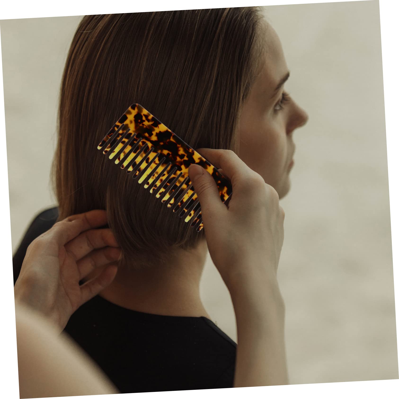 Didiseaon 6 Piezas peine de acetato peines para desenredar el cabello peine de de anchos Accesorios para el cabello peines de diente ancho Peine de anchos chica