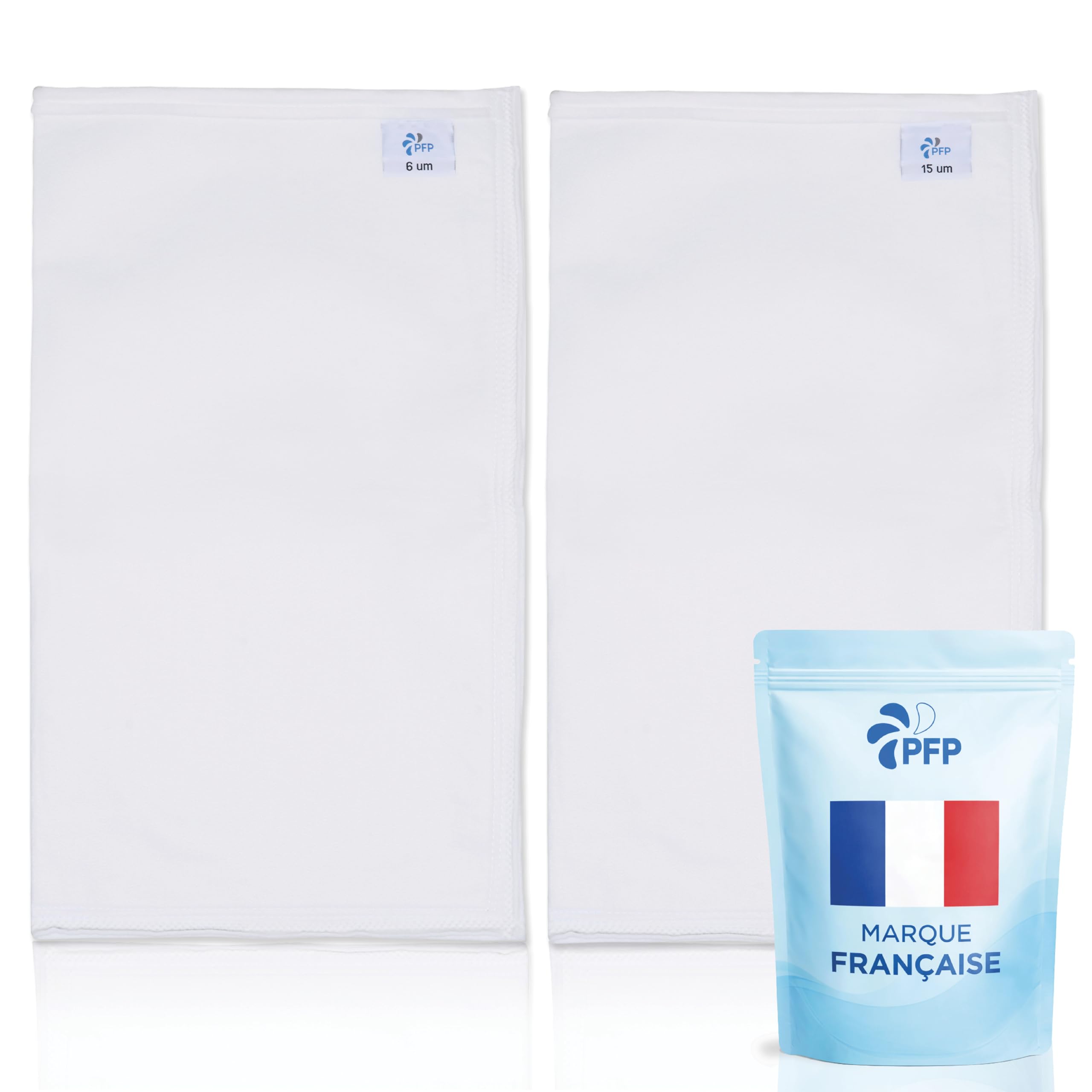 PFP Filtersack Kompatibel mit Desjoyaux Pool | Filterbeutel für Skimmerkorb | Ersatz Poolfilter 6 & 15 Mikron | für Klares Wasser & Tägliche Poolpflege | Waschbar | 2er Set Mix