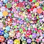 1500 Pcs Half Round Pearls Pearl Beads Flat Beads for Crafts 2/3/4/5/6mm Mixed Size Flat Back Imitation Pearls Craft Beads Luster Shiny Half Round Pearl Decorations Imitation Pearls Bead Half Round Flatback Pearl Rhinestones Beads for Nail Art DIY Cr