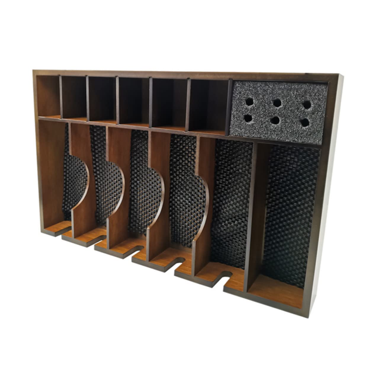 VICASKY Organisateur en Bois Massif et Design à Grille Rationnelle Grosse Capacité Porte-outils Pratique pour Salon de Coiffure pour Ciseaux et Tondeuses Professionnelles
