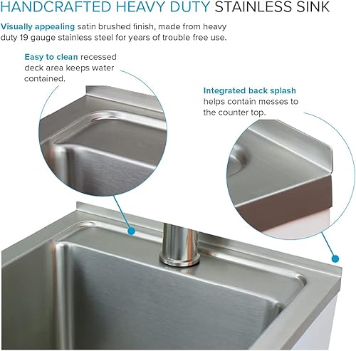 Miniatura 8 de Transolid TC2D-1522-W - Lavabo y gabinete todo en uno de 15.5 pulgadas x 22.4 pulgadas x 34.9 pulgadas de metal en blanco brillante