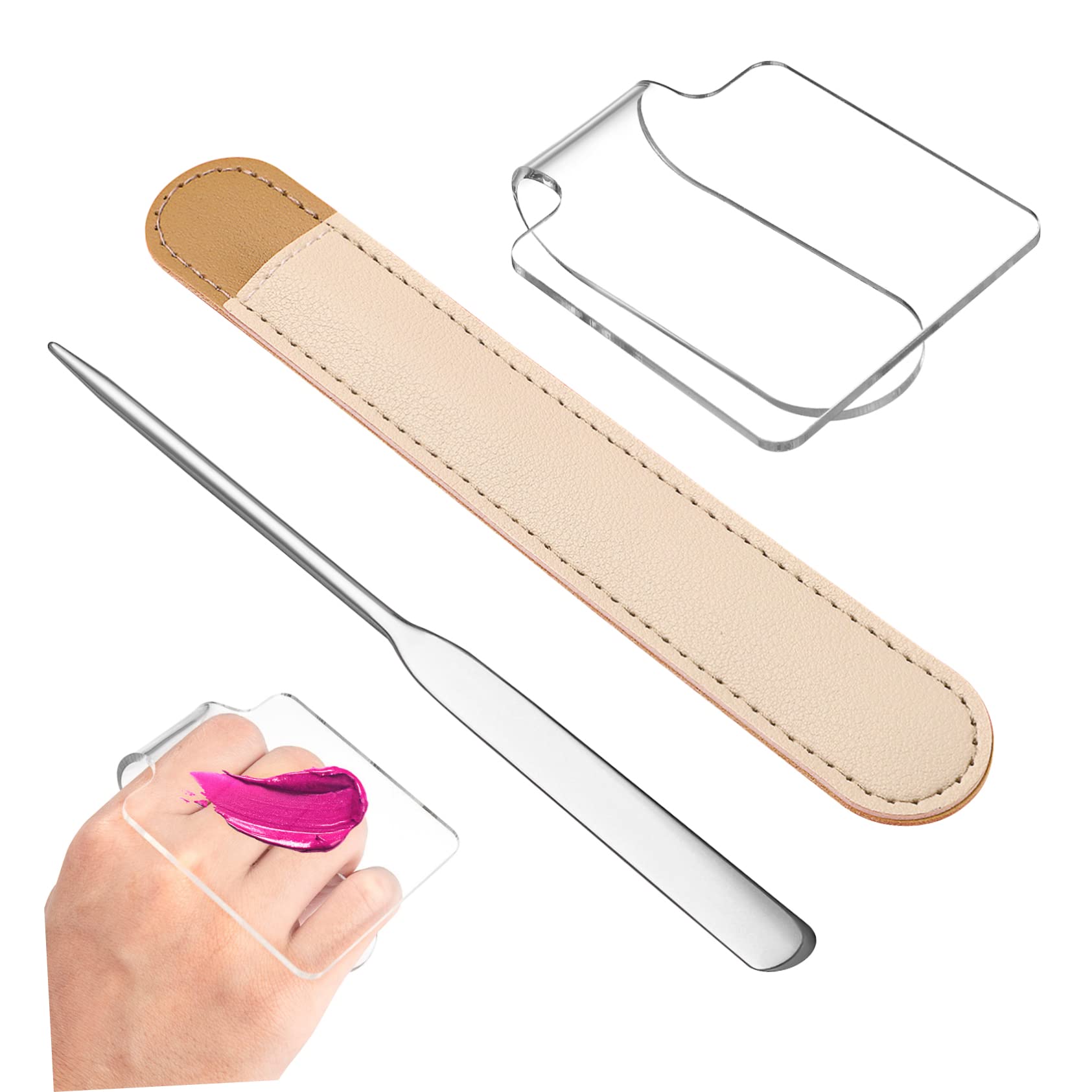 VALICLUD Full Makeup Kit Palette Tray Makeup Spatula Blender Case Storage Pouch