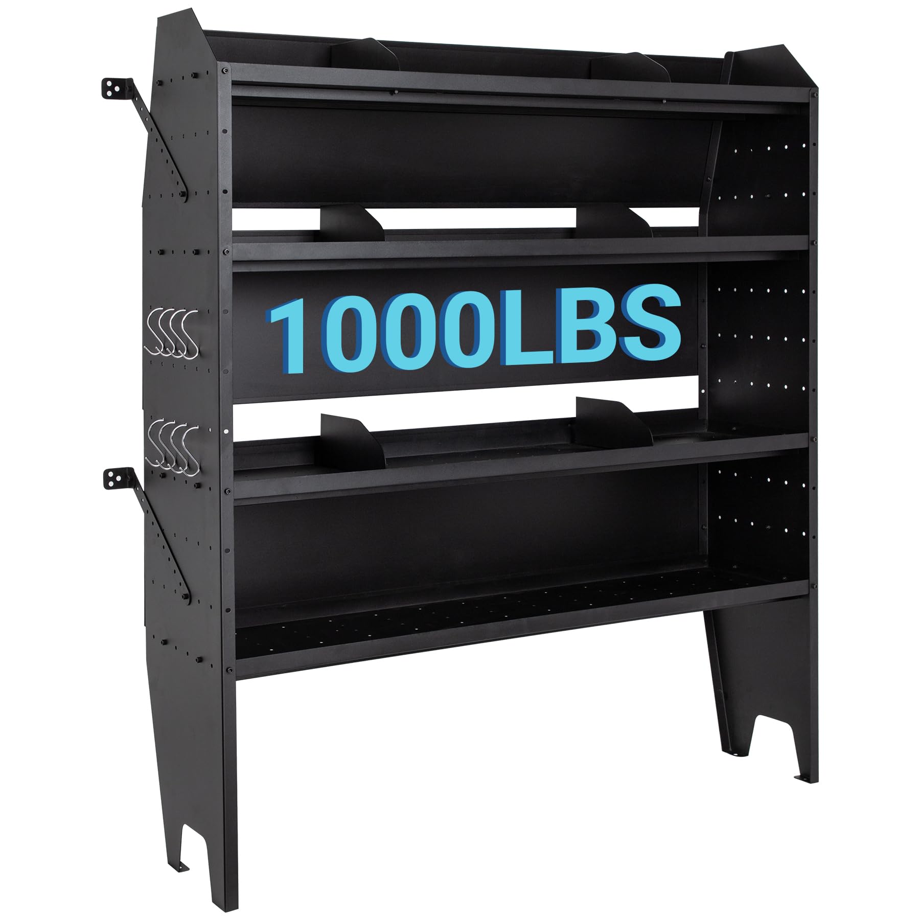 Photo 1 of Eastrexon Van Shelving w/ 1000LBS Capacity, Heavy-Duty Steel Cargo Storage System, Universal Fit Ford Transit/RAM ProMaster/Chevy Express/Nissan NV/Sprinter, 52" W x 60" H x 13" D