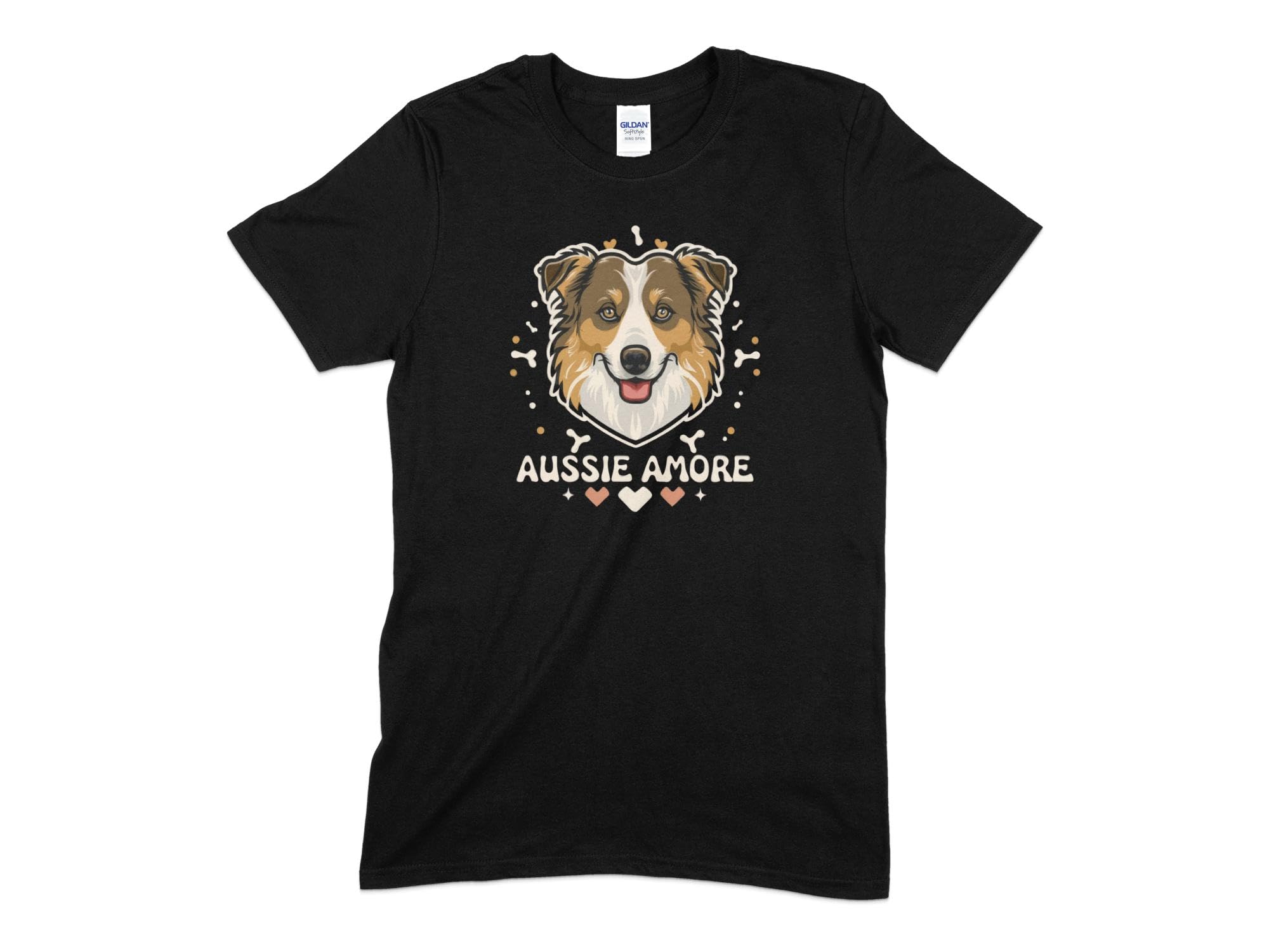 Seek Buy Love Australian Shepherd T-Shirt, Aussie Amore Dog Lover Tee, Cute Pet Graphic Tee, Unisex Animal Print Shirt, Dog Mom Gift Idea