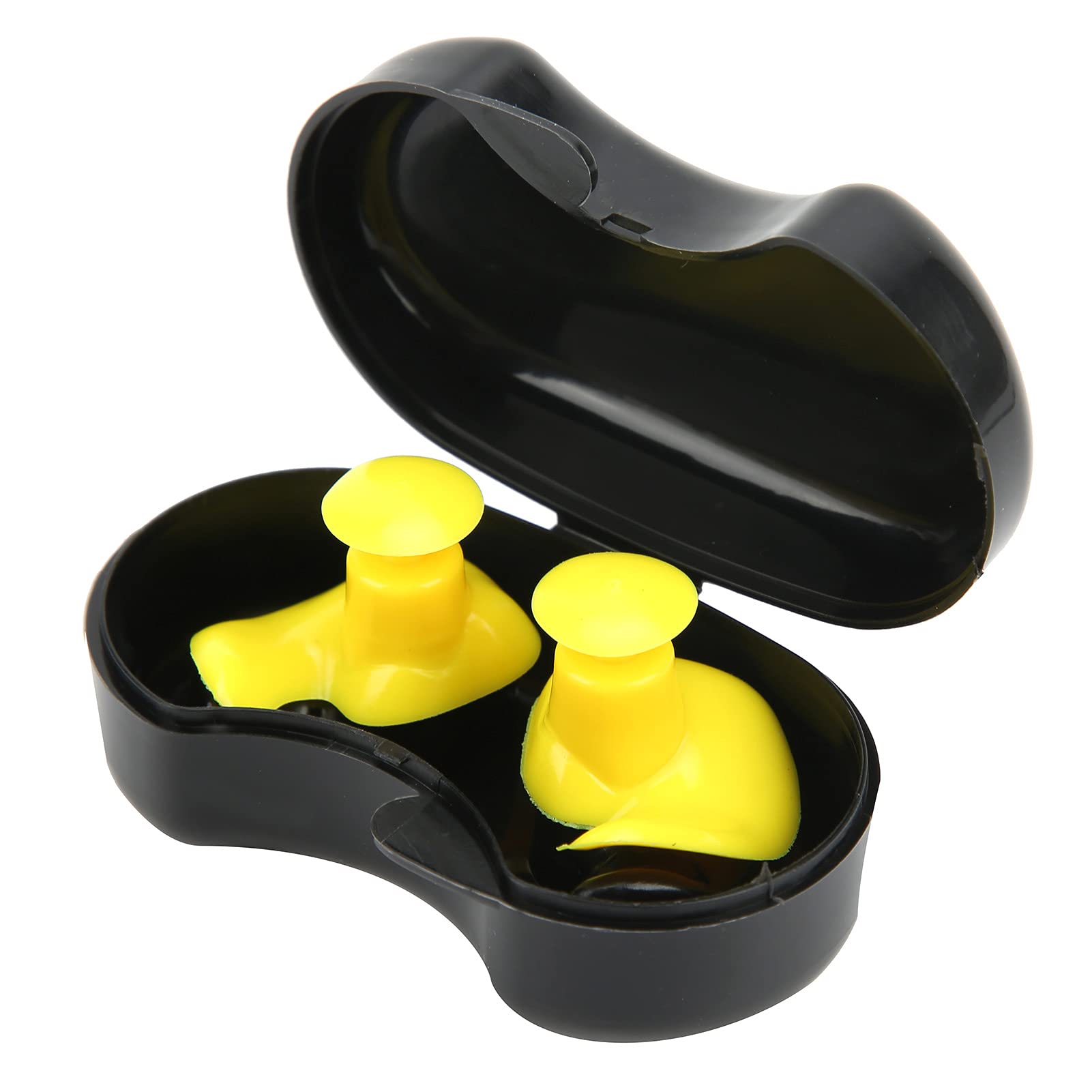 SPYMINNPOO Ear Plugs for Swimming Silicone Dust Proof Spiral Earplug Swimming Accessory for Children and Adults (Yellow)