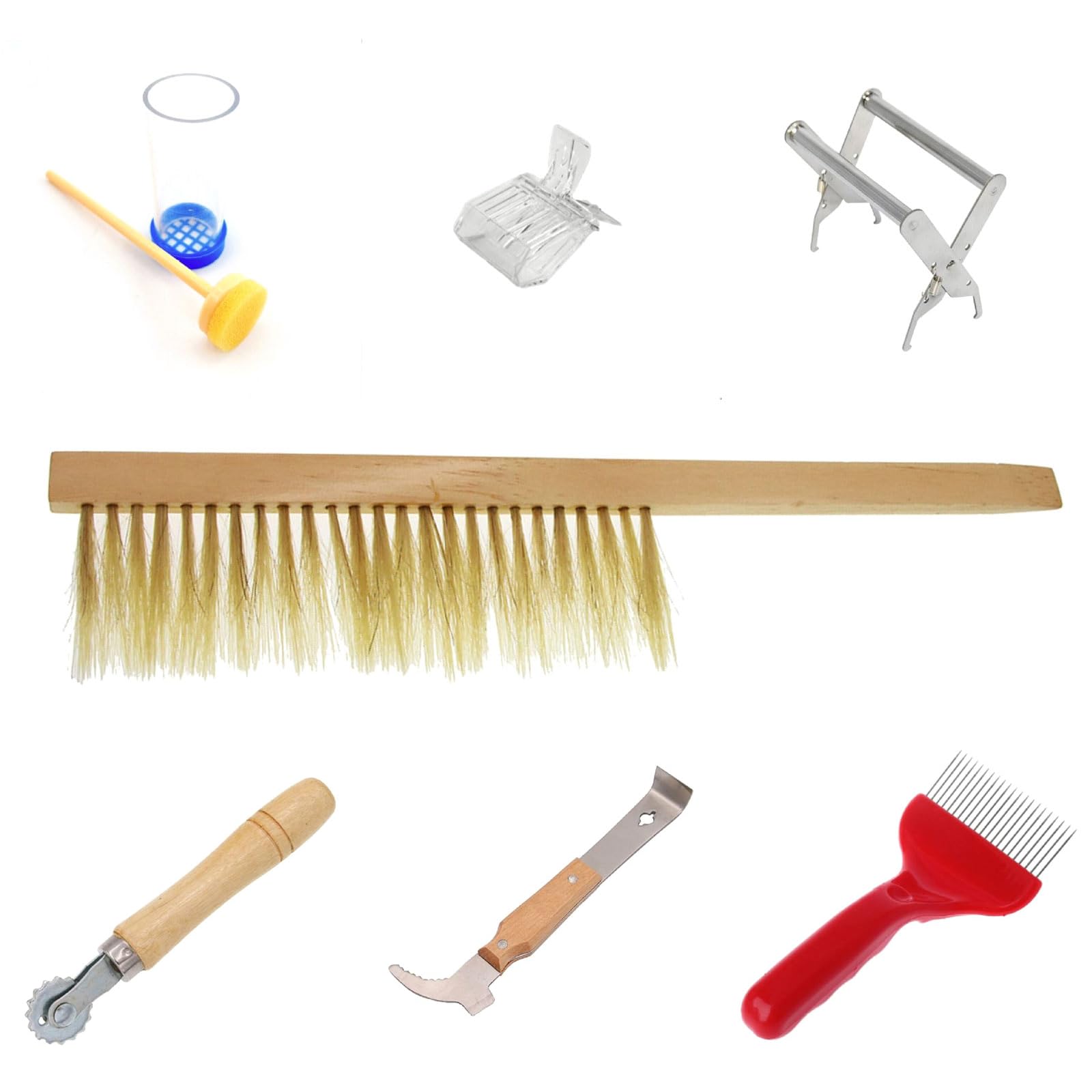 7Pcs Apicoltura Forniture Api Mantenere Starter Kit Strumenti Mantenere Forniture Alveari Strumenti per Principianti Accessori