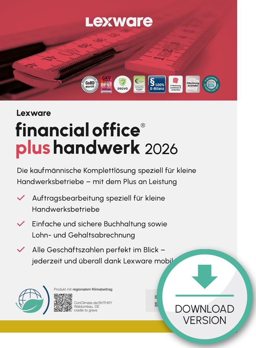 Lexware financial office Plus handwerk 2026 (365 Tage) | PC Aktivierungscode per Email