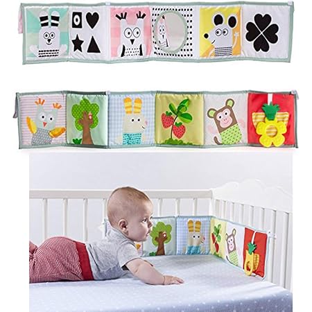 Tour De Lit Pour Bebe Motif Animal De Dessin Anime Double Face Colore Livre Reversible Protection Pour Landau Multi Touch Jouet Amusant Pour Bebe Doggy Amazon Fr Bebes Puericulture