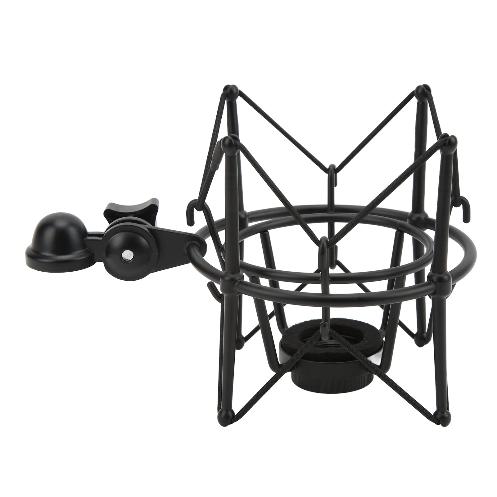 Ejoyous Supporto Antivibrante, Supporto per Microfono in Metallo Ampio Utilizzo Efficace e Regolabile per Studio Musicale (BLACK)