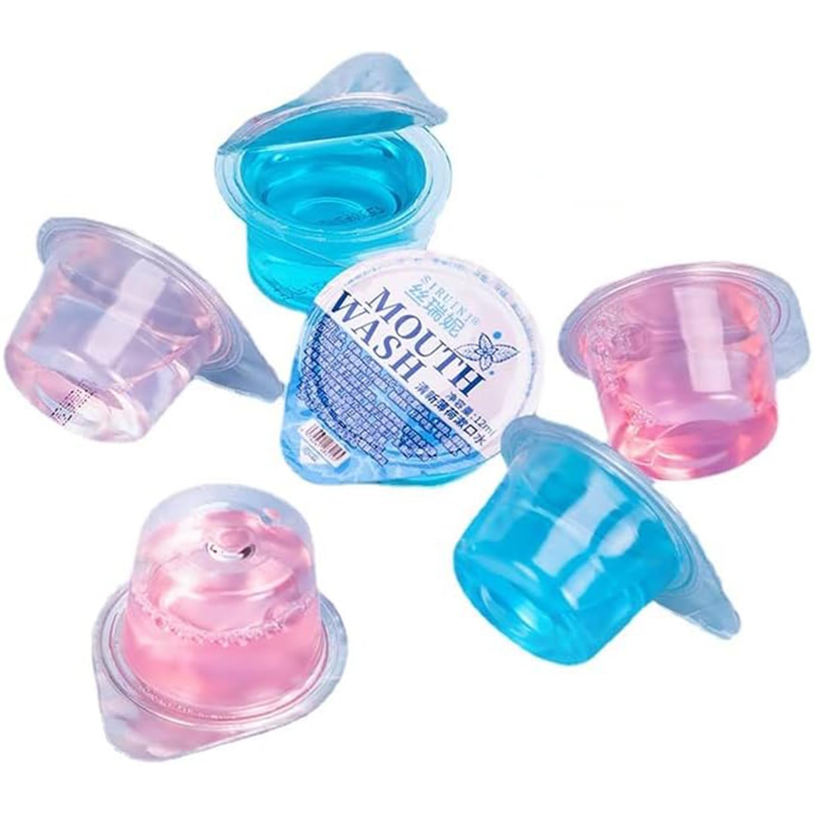 Fruit Mint Flavored Travel Mouthwash, Portable Disposable Breath Freshener, Oral Care Mouthwash, Fresh Breath, Single Size Tooth Cleaning,20pcs Mixed Flavor