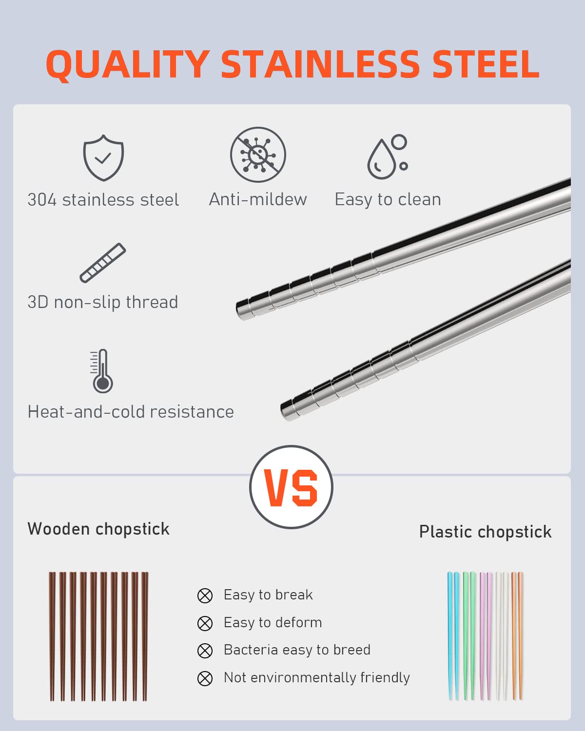 Autosticks Metal Chopsticks - 2 Set Reusable Kids Chopsticks, Easy to Clean, Super Portable (Silver) — Amazon image 4