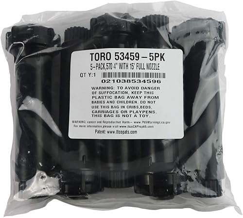 Miniatura 2 de Toro 53459 - Aspersor de boquillas completas (4", 15", 5 unidades), color negro