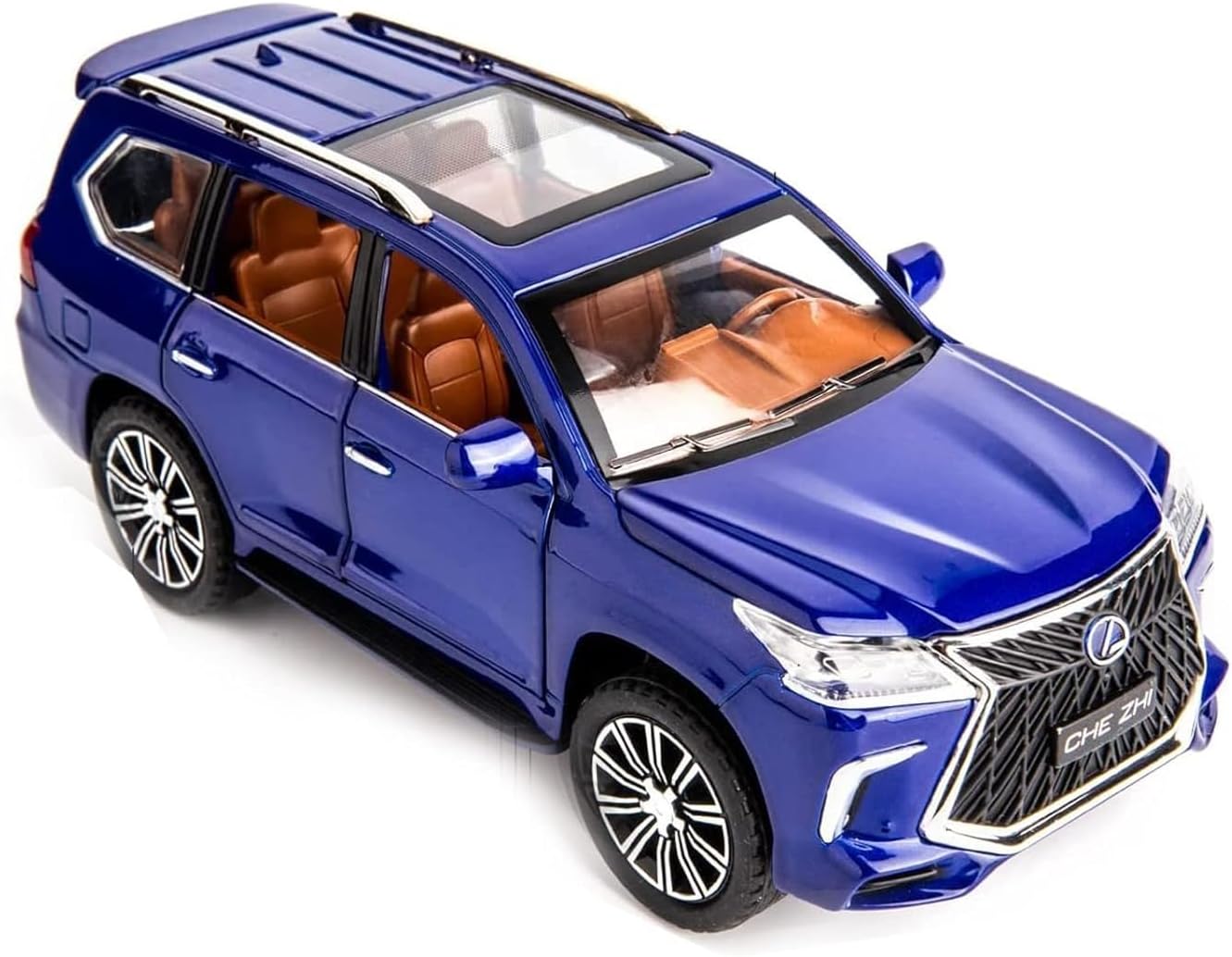 MTG Metro Toys & Gift - Lexus LX570 SUV | 1:24 Scale | Big Size Diecast Model Alloy Metal Pull Back Toy car for Kids with Openable Doors & Light, Music Toy Vehicle for Kids 【Colors as Per Stock】