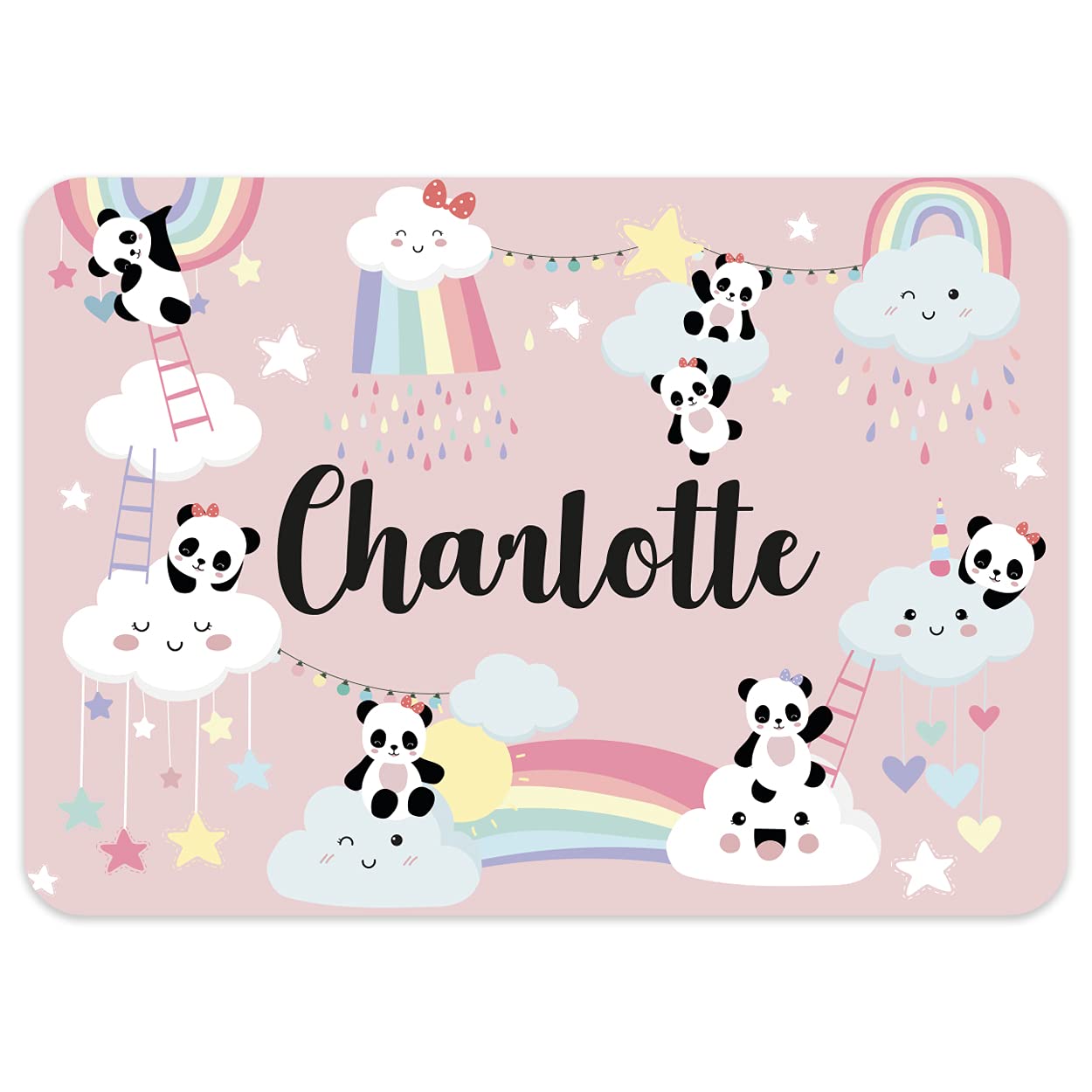 Paper Themes Cute Panda Personalised Placemat For Kids (Cute Panda)