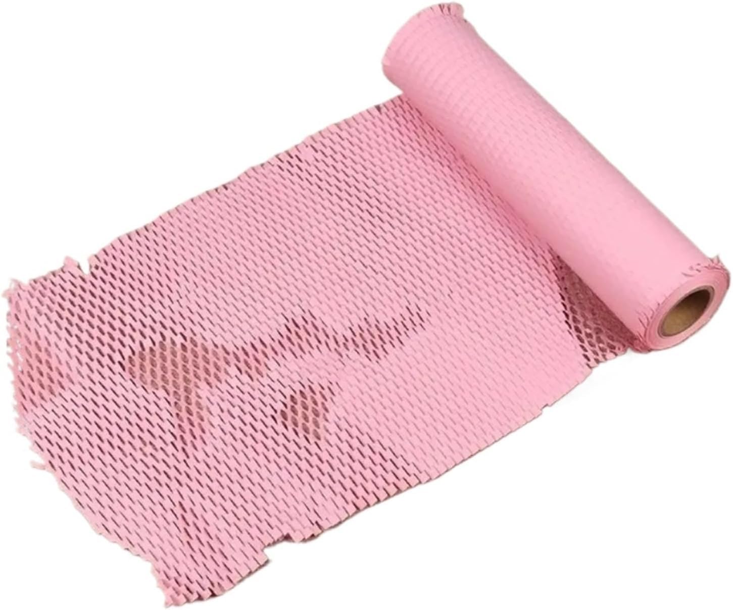 Papier ochronny do opakowań Opakowanie amortyzujące z papieru o strukturze plastra miodu: Biodegradowalny ochronny papier pakowy(Pink,38cm x 20m)