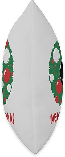 Miniatura 2 de jovy fits Meowy Wreath  Almohada fea de regalo de Navidad para gato 18 x 18 pulgadas multicolor