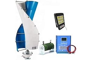 OLONETO 3KW Vertical Axis Wind Turbine Generator Kit With Controller and Solar Light