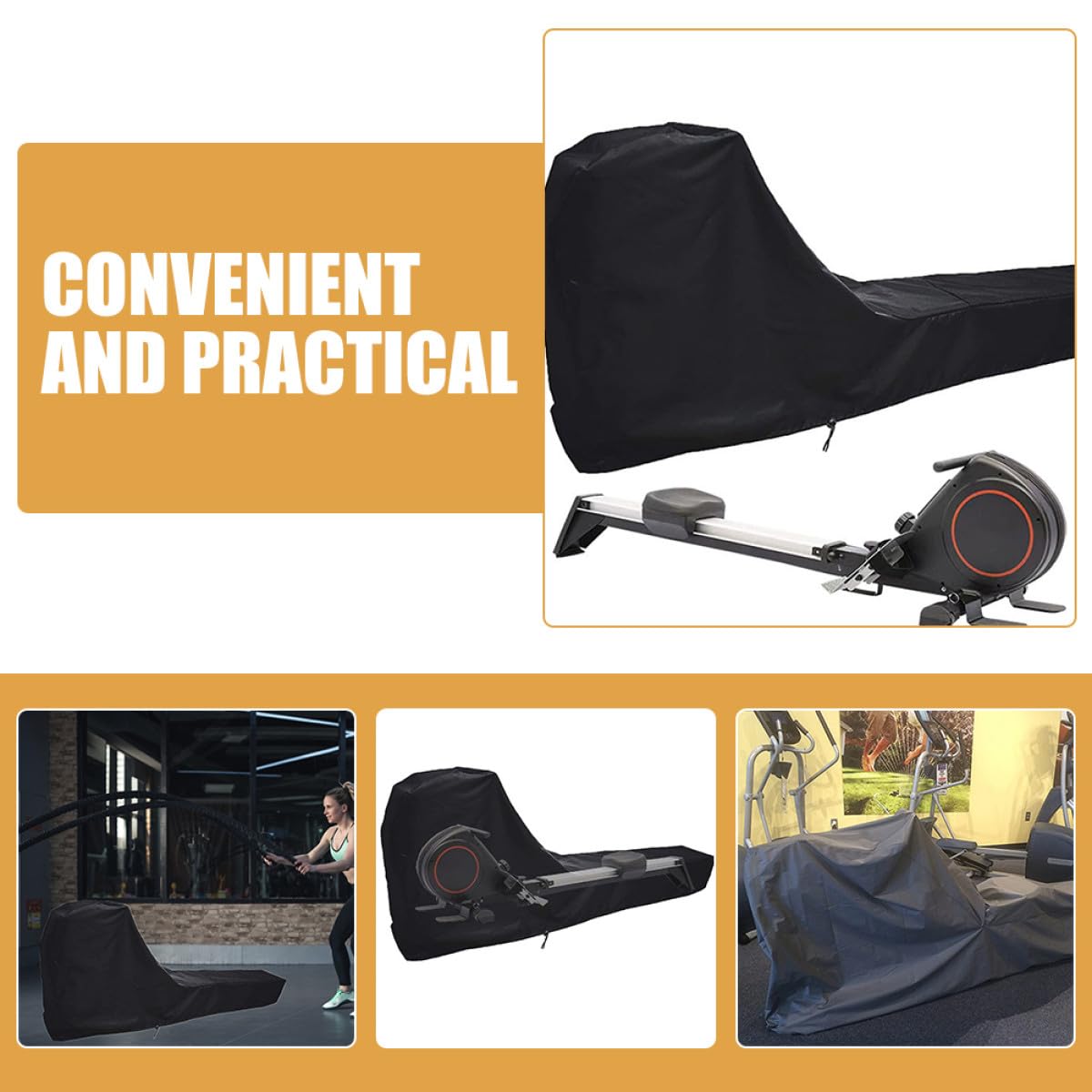 IMIKEYA Funda Protectora para Máquina y Resistente al Polvo Tela Oxford Plateada para Equipo Deportivo en Interiores y Exteriores