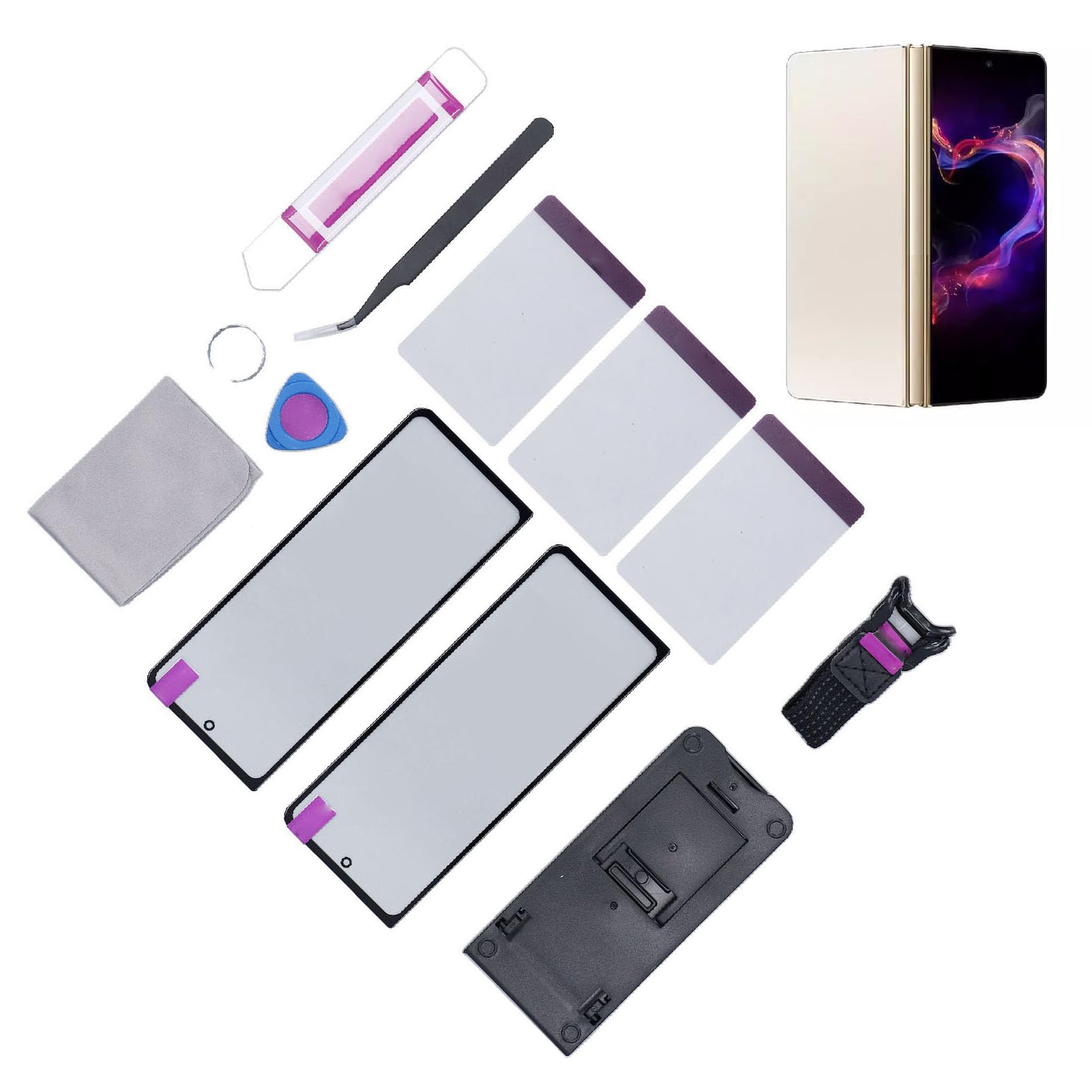 Kit Sostituzione Telaio Schermo LCD Per Samsung Z Fold 4 5G – 2 Set Con Strumenti Di Riparazione