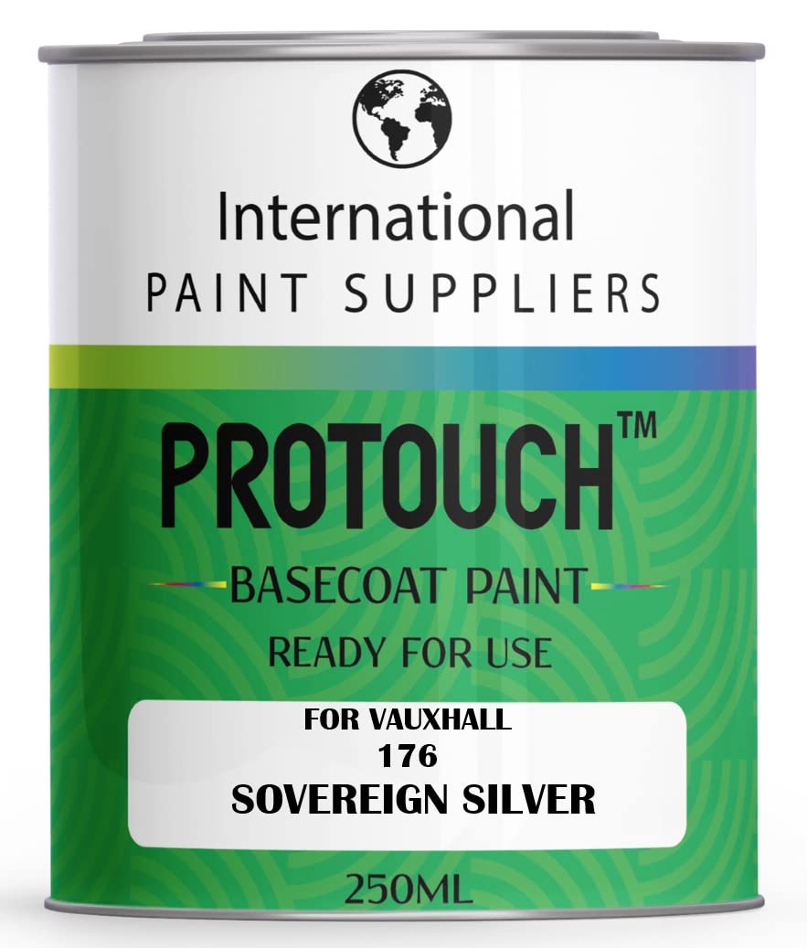 PROTOUCH FOR VAUXHALL 176 SOVEREIGN SILVER BASECOAT RFU READY FOR USE THINNED CAR PAINT 250ML TIN