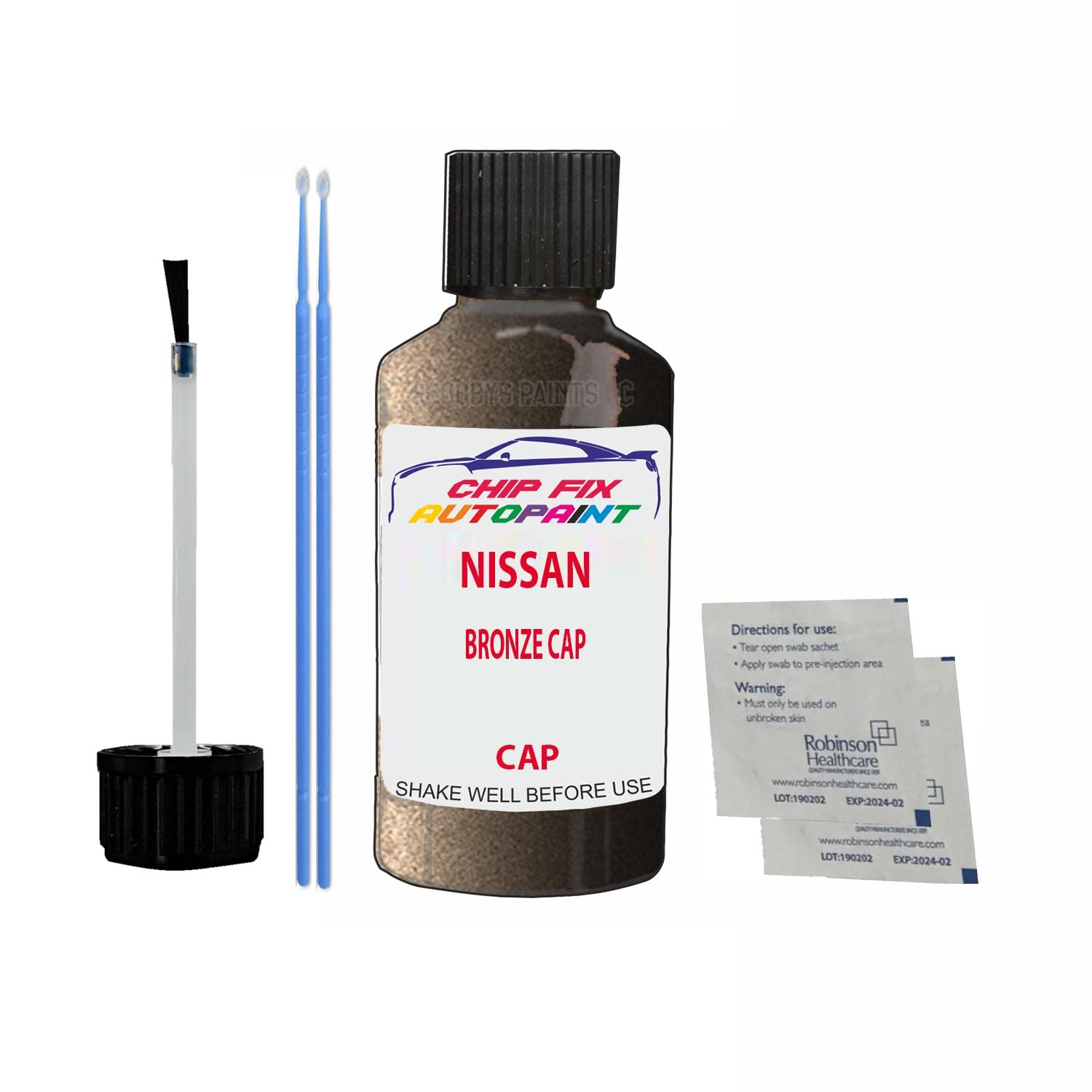 Scoobys Paints Back In The Mix Bronze Cap Touch Up Paint For Nissan Qashqai Cap 2014-2021 30Ml Bottle Brush Scratch Stone Chip Repair Pen